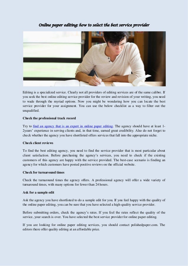 online essay editor